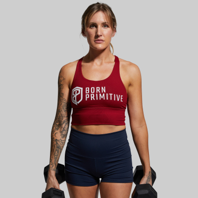 BORN PRIMITIVE CROSSFIRE SPORTS BRA - RED