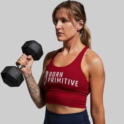 BORN PRIMITIVE CROSSFIRE SPORTS BRA - RED