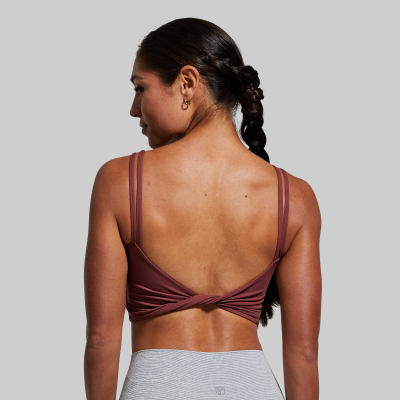 BORN PRIMITIVE DONT GET TWISTED SPORTS BRA - POMEGRANATE