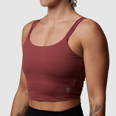 BORN PRIMITIVE DONT GET TWISTED SPORTS BRA - POMEGRANATE