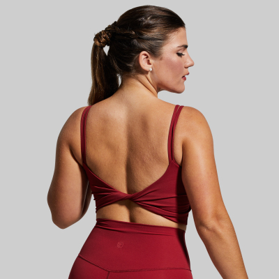 BORN PRIMITIVE DONT GET TWISTED SPORTS BRA - RHUBARB