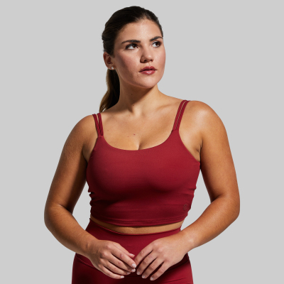 BORN PRIMITIVE DONT GET TWISTED SPORTS BRA - RHUBARB