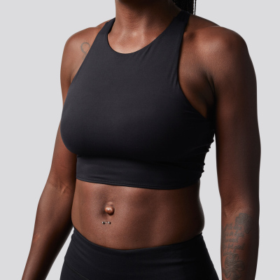 BORN PRIMITIVE SYNERGY CROPPED SPORTS BRA - BLACK