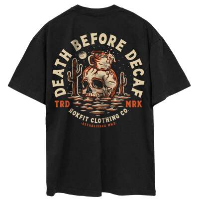 ROKFIT Death before Decaf unisex T-shirt