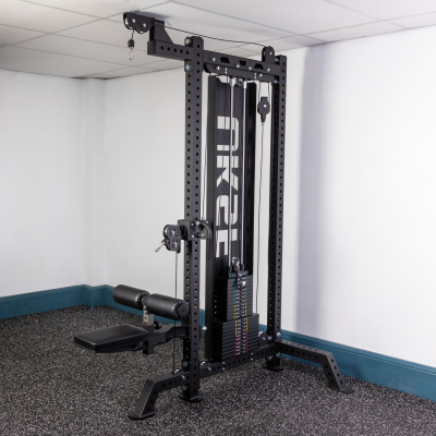 UKSF Pulley Machine with Lat Pull Down, Seated Row & Adjustable Cable Station